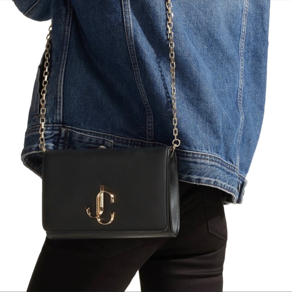 JIMMY CHOO VARENNE CLUTCH CHAIN BAG